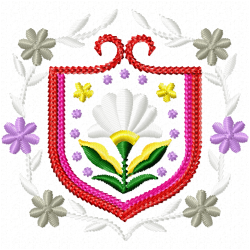 Flowers And Tree Embroidery Design 7